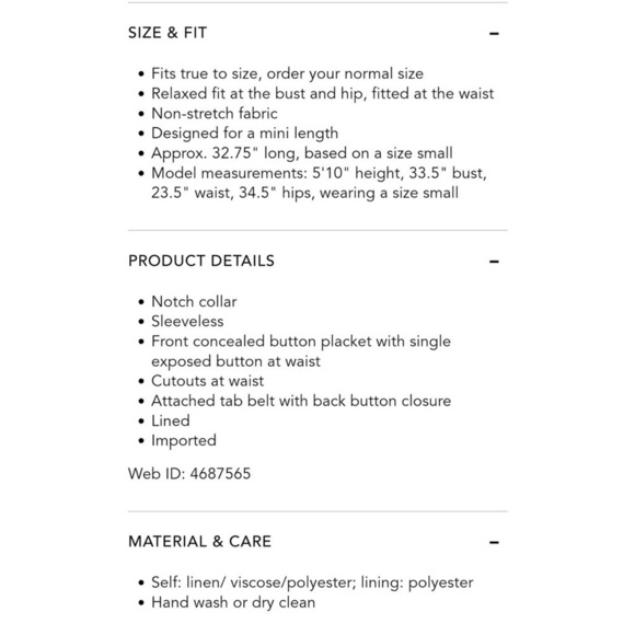 NWT Steve Madden Cutout Mini Shirt Dress Sz S - Picture 9 of 9